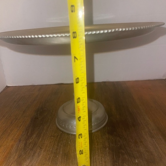 1950s Vintage Aluminum Tall Cake Stand Pedestal 8” Wilson Specialties - Picture 6 of 7